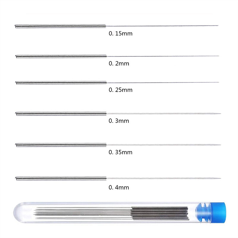 10pcs Stainless Steel Nozzle Cleaning Needles Tool 0.15mm 0.2mm 0.25mm 0.3mm 0.35mm 0.4mm Drill For V6 Nozzle 3D Printers  Parts