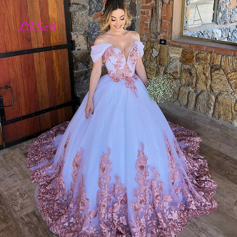 Arabic Vintage Quinceanera Dresses 2021 Luxury Appliques Prom Dress Sweetheart Off the Shoulder Vestidos de Noivas Custom Made