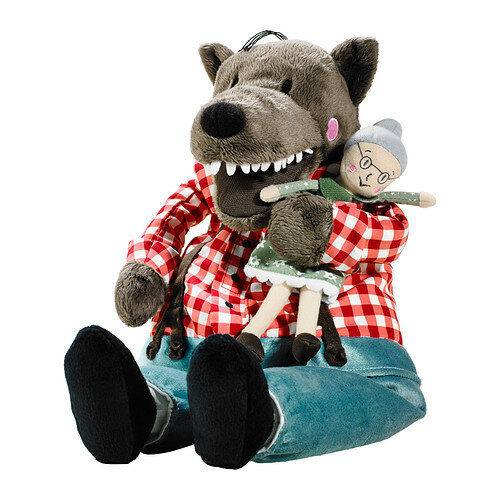 Keine Marke Lufsig Plüsch Oma wolf Rotkäppchen Plüsch Spielzeug sStuffed Wolf Und Oma Puppe Für Kinder Geschenk