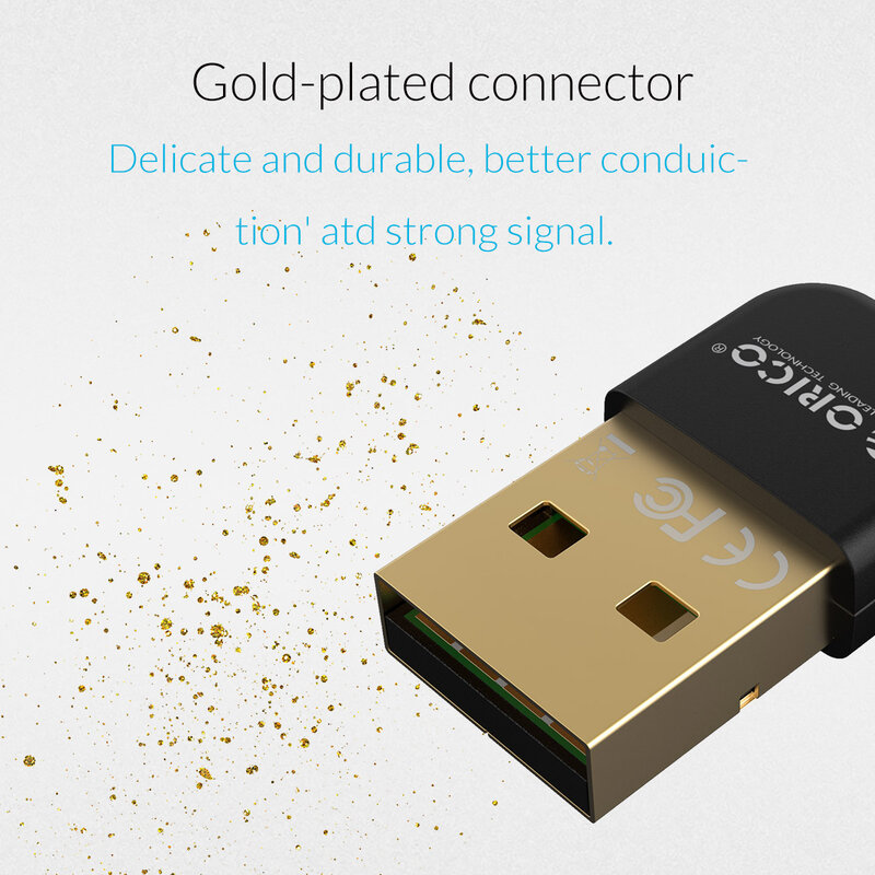 محول ORICO لاسلكي USB متوافق مع البلوتوث 4.0 دونغل استقبال الصوت والموسيقى محول الارسال للكمبيوتر والكمبيوتر