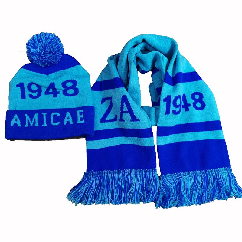 暖かいスカーフ帽子、greek Blue、zeta amicae za、1950