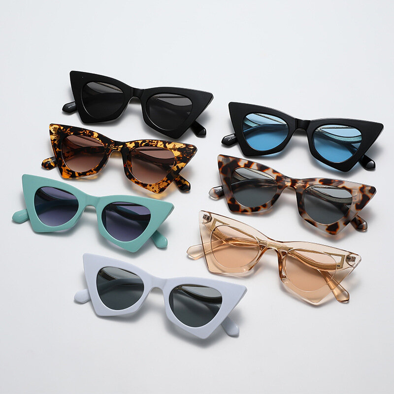 2021 New Cat Eye Seay Sunglasses For Women Leopard Designer Sun Glasses Vintage Elegant Eyeglasses Trend Fashion Shades UV400