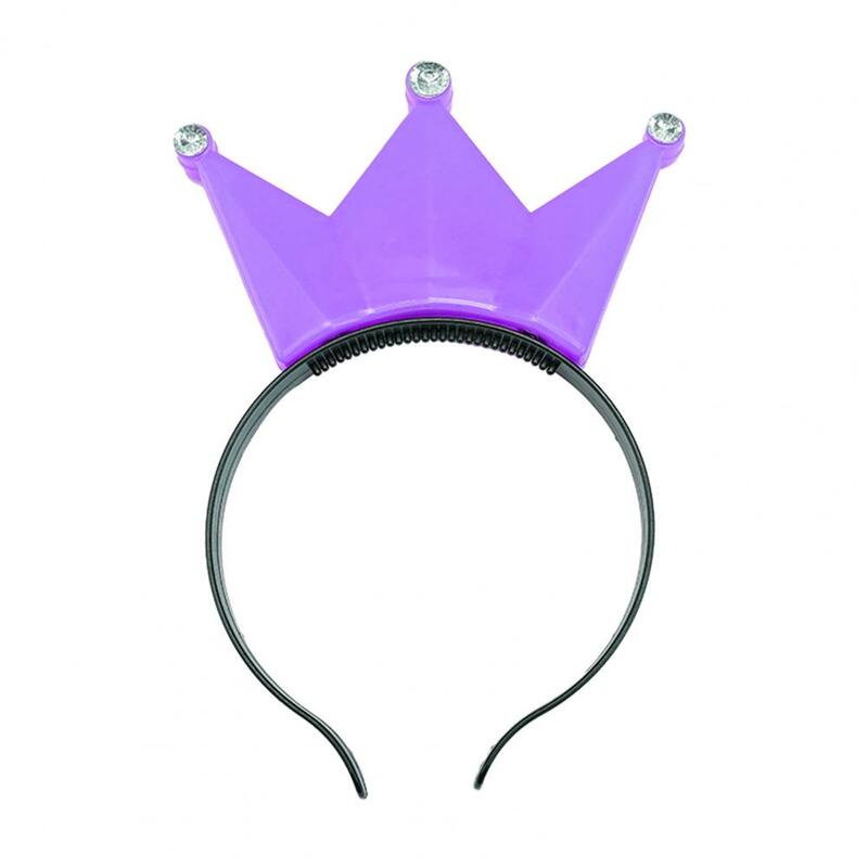 Fascia per capelli carina aggiungi atmosfera plastica decorativa Glow Crown 3 modalità Head Band Hoop giocattoli per feste per bambini