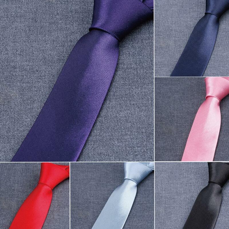 Krawaty męskie modne krawaty klasyczne wąskie obcisłe obcisłe kolorowe Slim, czarny krawaty dla mężczyzn 5cm męskie akcesoria formalne krawaty