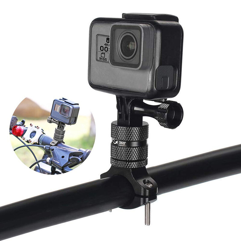 จักรยานรถจักรยานยนต์ Handlebar อลูมิเนียม Clamp Holder ขาตั้งกล้องสำหรับ GoPro Hero 10 9 8 7 5 Xiaomi Sjcam Eken สำหรับ go Pro อุปกรณ์เ...