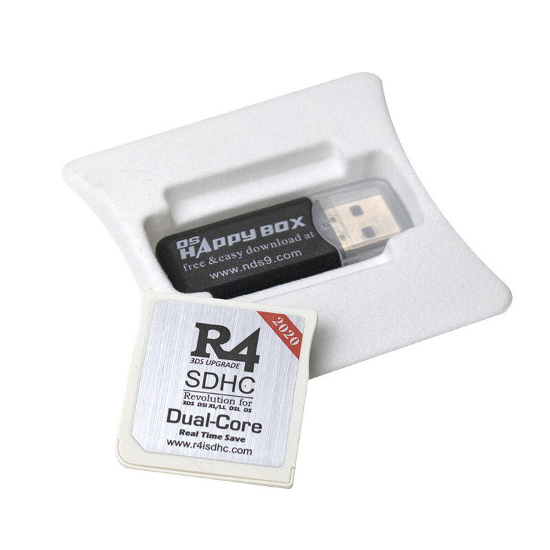 2020 New R4 SDHC USB Adapter With 16G TF SD Card Reader Gold Pro / White / Silver 3 Colors for Nintend NDS / 3DS / 2DS / NDSL