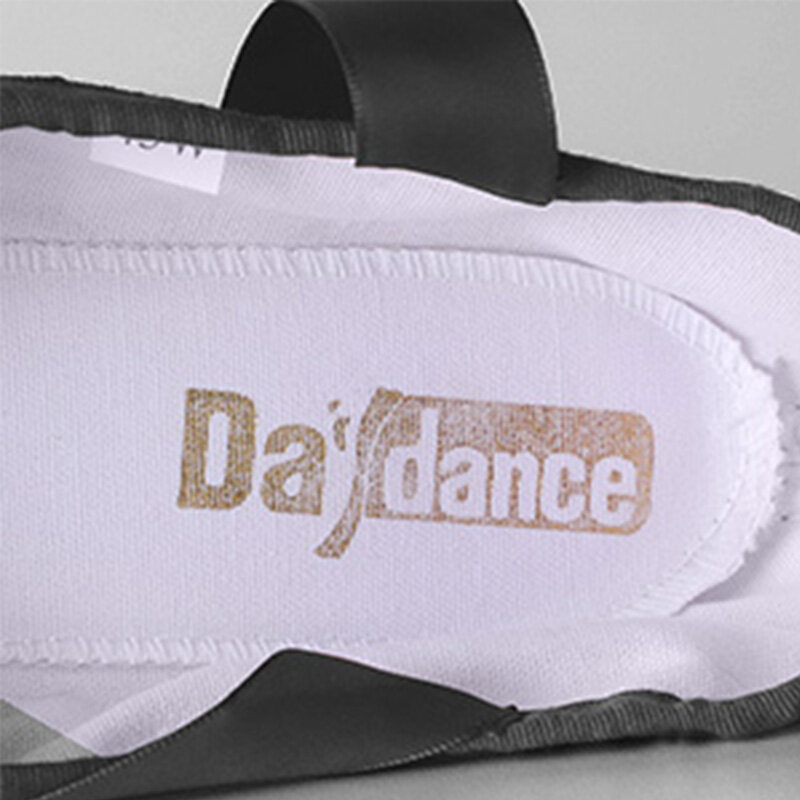 Sapatilhas Black Satin Ballet Pointe, sapatos de bailarina profissional com fitas, meninas e mulheres