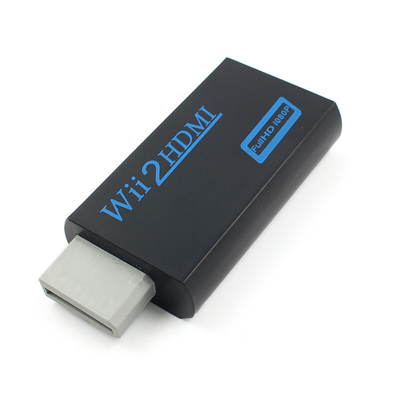 Chorro para Wii HDMI compatible con Wii 2 convertidor de adaptador HDMI de 3,5mm de salida de Audio y vídeo Full HD 720P 1080P Monitor HDTV