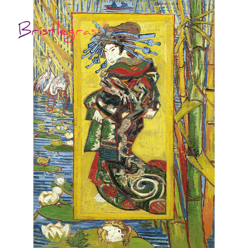 Деревянный пазл Бриллиантовая трава, 500 дюйма, 1000 шт., японская живопись, короткошерстная картина, Винсент Ван Гог, обучающая игрушка, коллекционные предметы, Декор