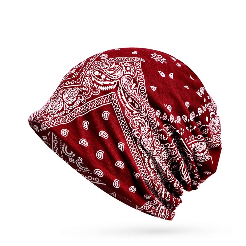 Berretti moda berretto sciarpa anacardi stampato parasole traspirante autunno inverno cappello scaldacollo equitazione escursionismo copricapo da viaggio