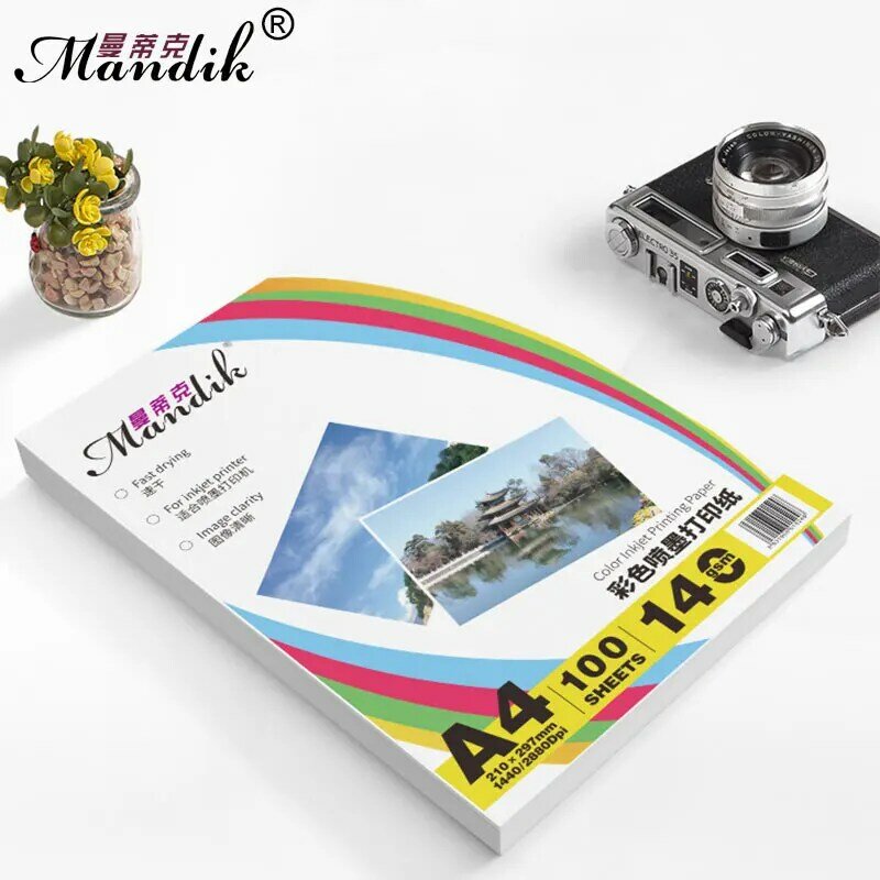 120G 140G A3 A4 100 Vellen Per Pak Double Side Matte Inkjet Printing Gecoat Fotopapier