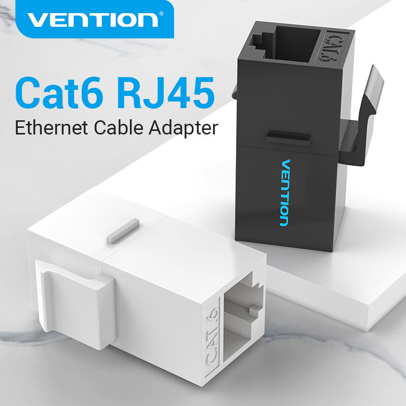 Vention-adaptador extensor de Cable Ethernet, conector RJ45 Cat6 Cat5e, extensión hembra a hembra para acoplador de Cable Ethernet RJ45