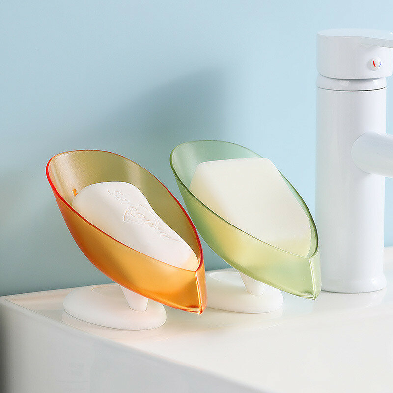 Plastikowy pojemnik na mydło kreatywny podstawa przyssawki perforowany bezpłatny stojak odpływowy mydelniczka akcesoria łazienkowe/prysznicowe taca