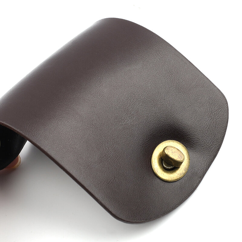 PU Leather Bag Flip Cover Black Coffee Replacement Bag Accessories with Lock Handmade DIY Handbag Shoulder Bag Parts