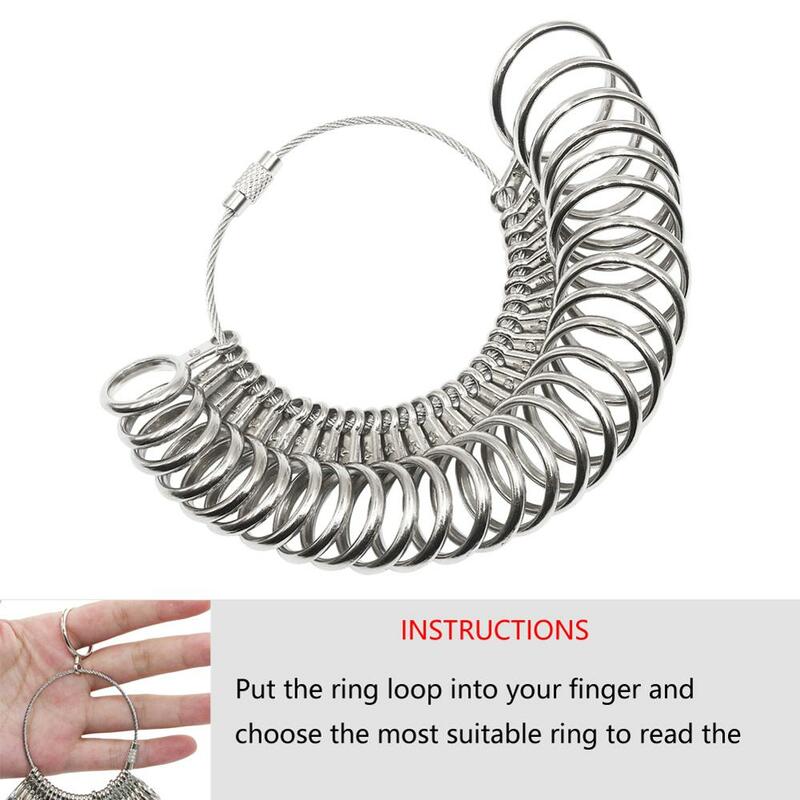 Ring Sizer Set Jewelry Measuring Tools Enlarger Stick Mandrel Handle Hammers Finger Loop