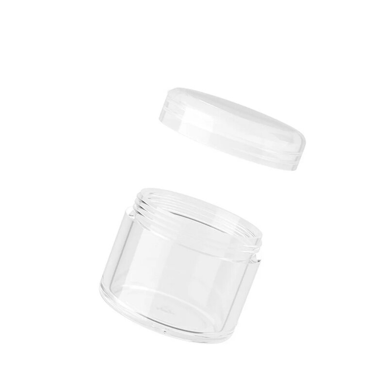 3g/5g/10g/15g/20g plástico transparente vazio frasco de maquiagem pote garrafas de amostra recarregáveis viagem creme de rosto loção recipiente cosmético