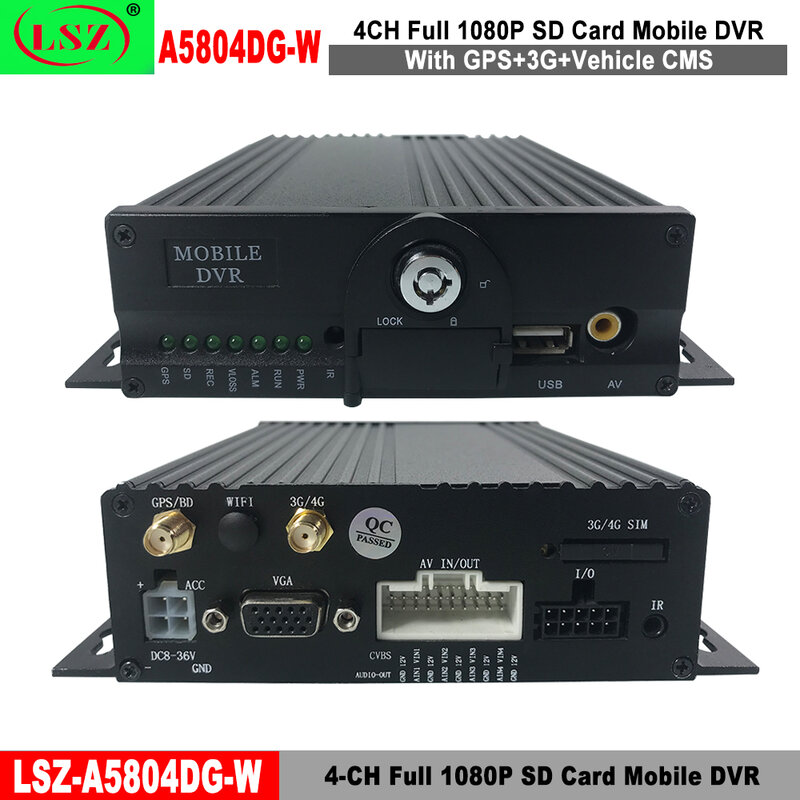 LSZ スポット卸売 3 グラム gps mdvr オーディオとビデオ 4 チャンネルリモート監視ワイド電圧 dc8c-36v ショベル/タンカー /トレーラー/バス