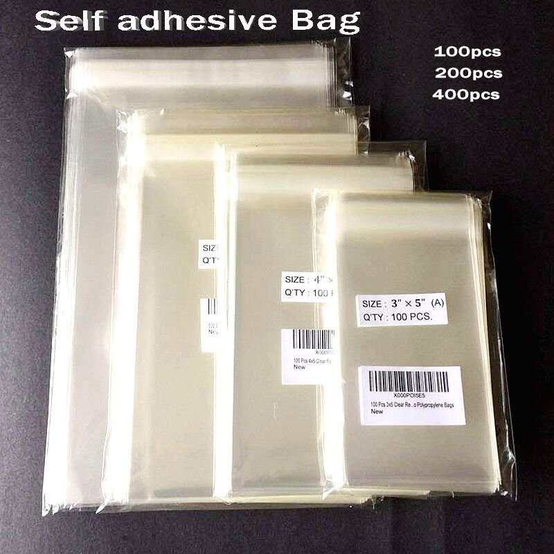 Прозрачные самоклеящиеся целлофановые пакеты, маленькие полиэтиленовые пакеты для упаковки конфет, печенья упаковочный мешочек кисет