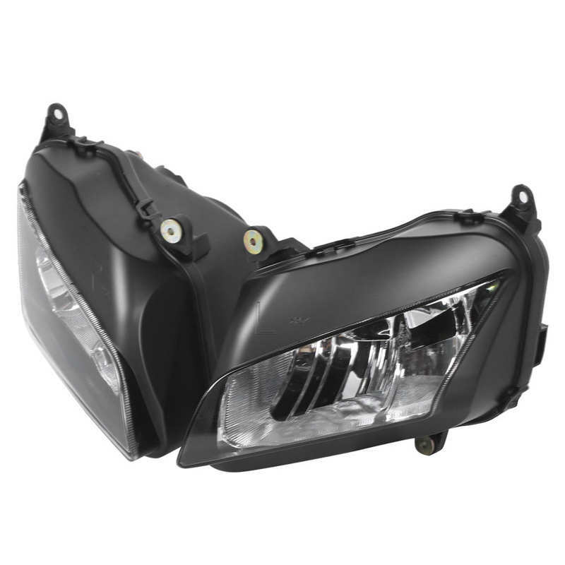 Conjunto de faro delantero de motocicleta, lente de carcasa izquierda + derecha apta para Honda CBR 600RR 2007-2010, cubierta de faro de motocicleta, 1 par