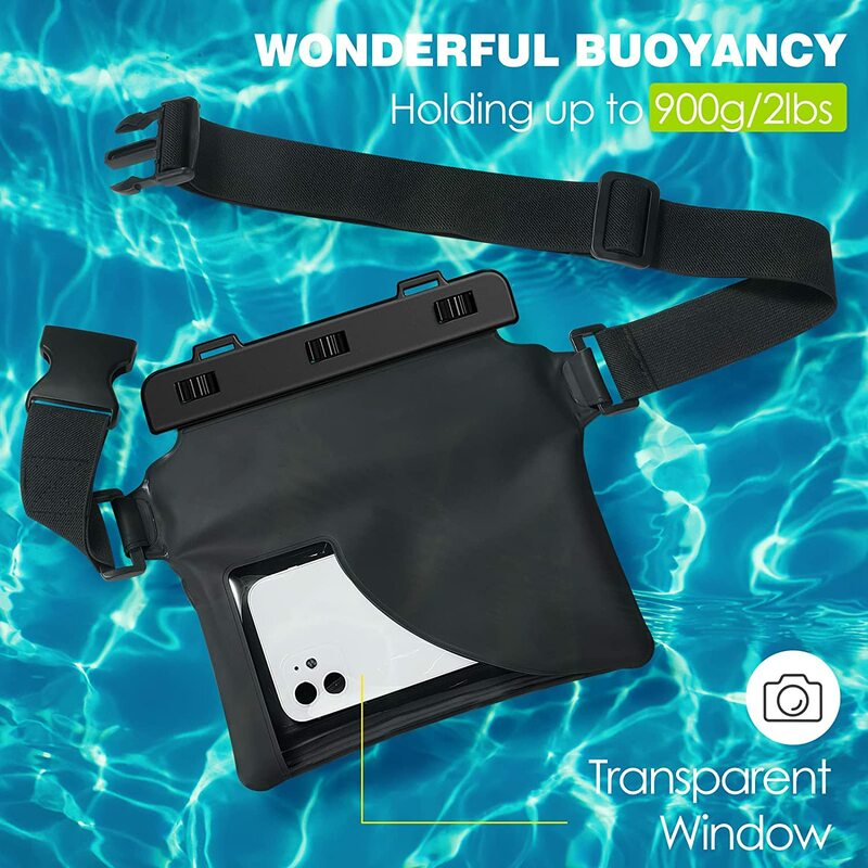MoKo-riñonera flotante para funda de teléfono resistente al agua, bolsa seca para nadar, para esquí, buceo, para iPhone 13/13 Pro Max