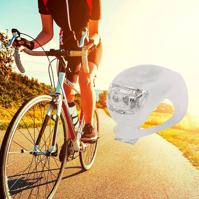 Bright ซิลิโคน LED ขี่จักรยานกันน้ำจักรยานไฟหน้าจักรยานทนทานจักรยาน Handlebar โคมไฟ Weatherproof Body