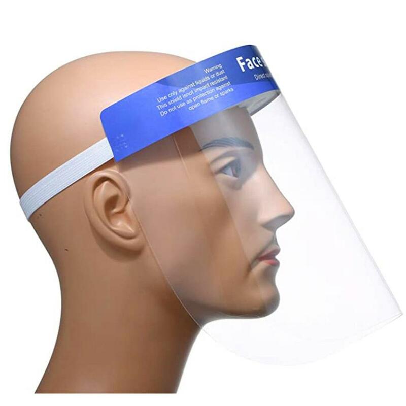 Escudo facial transparente para proteção, escudo de segurança à prova de respingos, poeira e respingos. para proteção do rosto