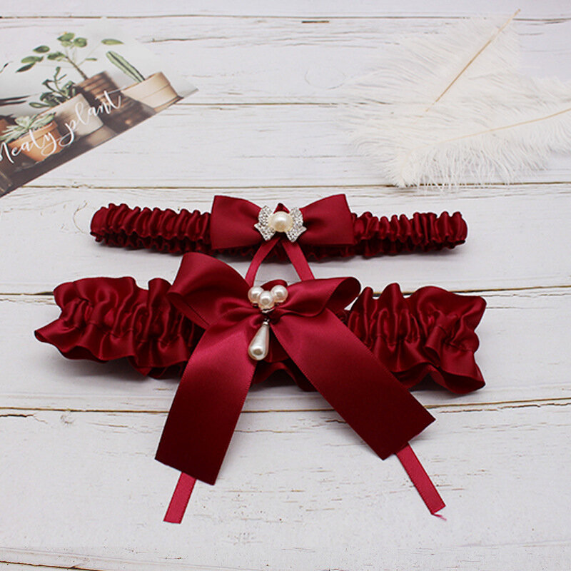 花嫁用フローラルレース刺繍ベルト,2個,パールベルト,柔軟性,d88