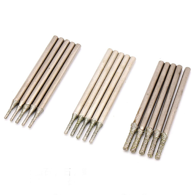 10/20PCS 0.4-3mm Diamond Coated Tipped Drill Bit for Tile Jewellery Glass Pack of 5/10/20