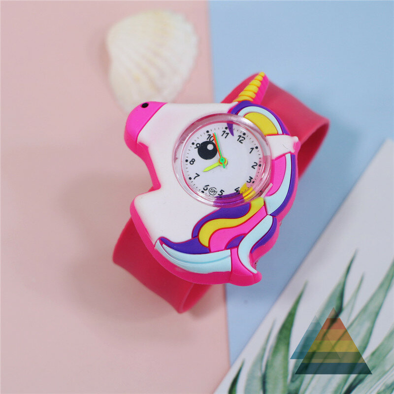 Orologi per bambini 19 tipi di orologi per bambini da cartone animato per ragazzi cinturino in Silicone orologio al quarzo 3D Unicorn Lion Unicorn Pony Watch Girl