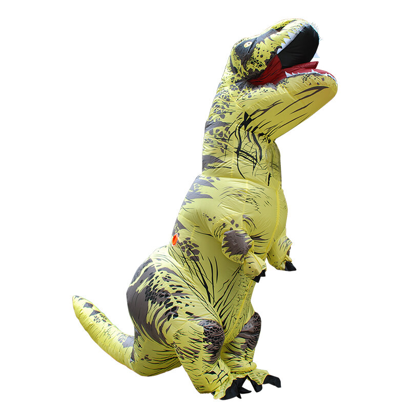 Dinozaur nadmuchiwany kostium Halloween Cosplay karnawał stroje świąteczne dla kobiet mężczyzn Blowup maskotka przebranie na przyjęcie