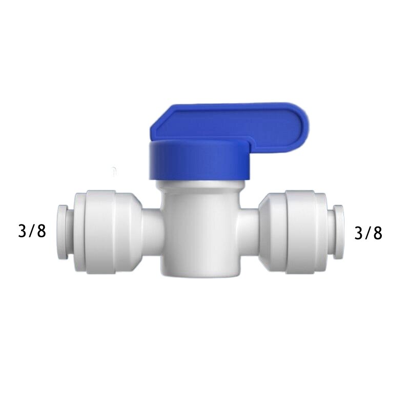 Válvula de bola de lavado trasero, accesorio de rosca macho y hembra de agua RO, conector rápido, filtro de agua, piezas de ósmosis inversa, 1/4 '', 3/8''