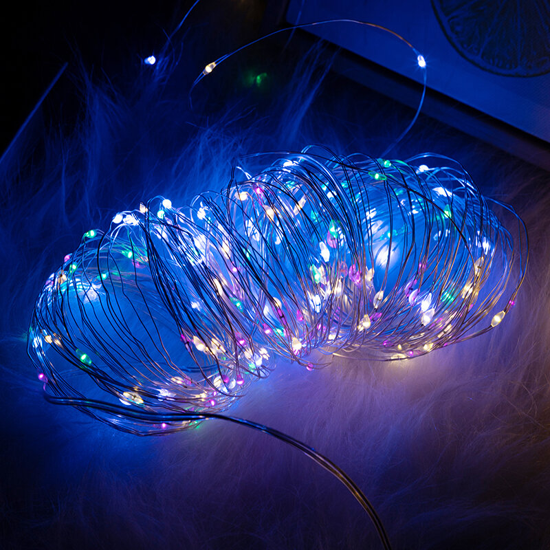 Luz LED de cuento de hadas, fuente de alimentación USB, alambre de cobre, bricolaje, árbol de Navidad, boda, Día de San Valentín, decoración, 3/4/5/10/20M