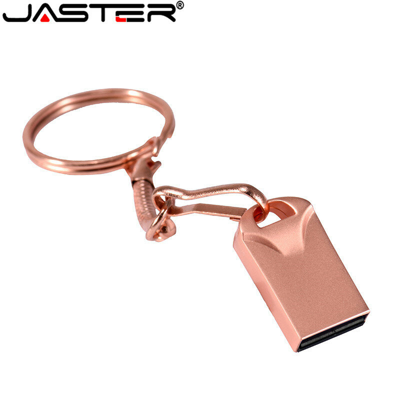 JASTER-Mini Metal USB Flash Drive, Memory Stick, Pen Drives, Chaveiro, Disco U, 8GB, 4GB, 64GB, 32GB, Itens Frete Grátis, Presentes