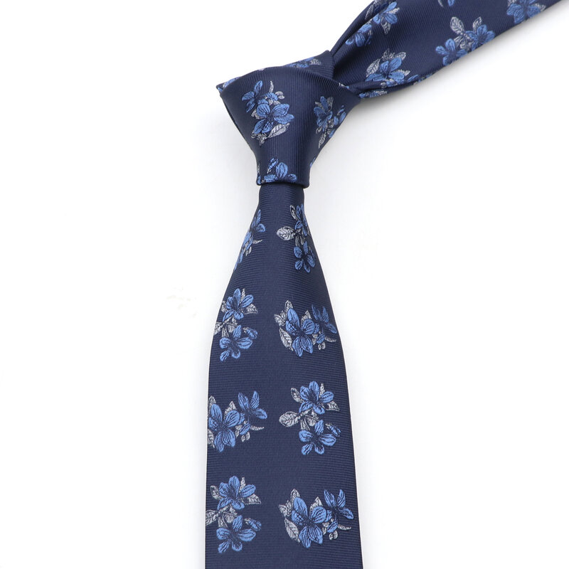 Novelty Men's Tie Floral Feather Elk Geometric Patten Red Blue Neckties Leisure Business Daily Wear Cravat Wedding Party Gift