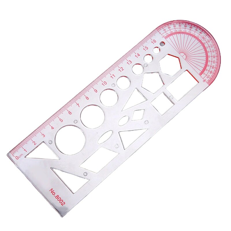 Multifunctional Geometric Ruler Geometric Drawing Template Measuring Tool For School Office Drawing Measuring Student Supplies