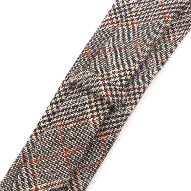 Cravate en laine classique pour hommes et femmes, pour mariage, costume d'affaires, Slim, décontracté, à carreaux, à rayures