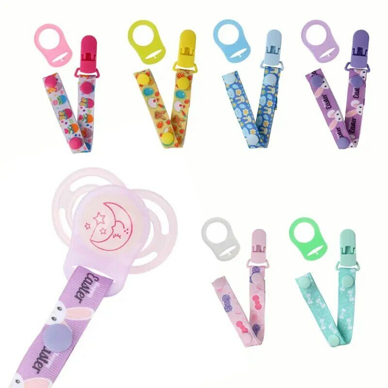 Baby Pacifier Chain with Holder Clip Adapter for MAM Rings Soother Leash Strap