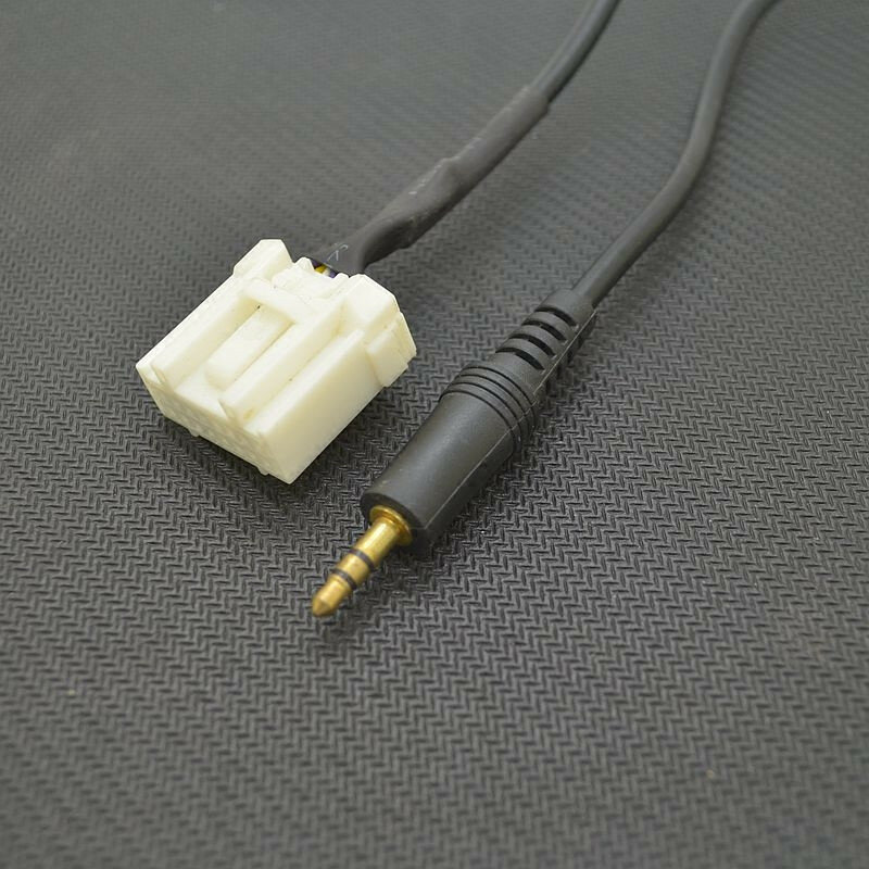 Kabel Adaptor Antarmuka Pria CD AUX Audio 3.5Mm DIY Baru untuk Pemutar Musik Ponsel untuk Mazda 2 3 5 6 2006 2007 2008 2009 - 2013