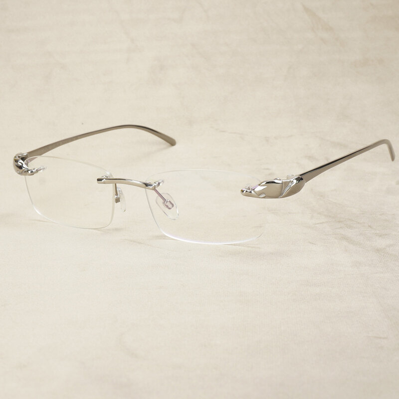 Vintage Panther Transparent Glasses Frame for Reading Computer Luxury Carter Glasses for Decoration Fashion Women Eyewear