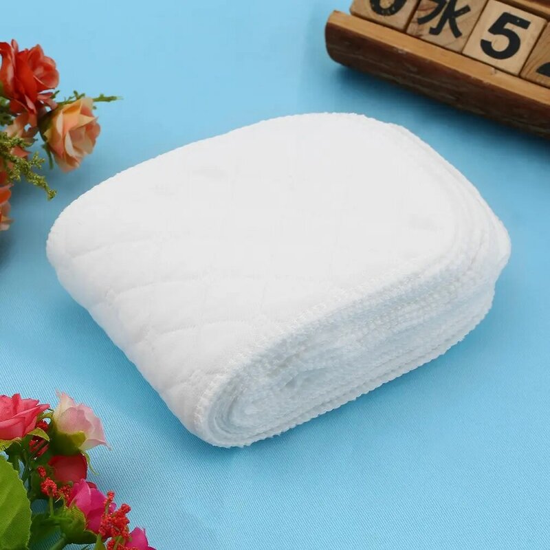 通気性のある柔らかい綿のおむつ,再利用可能な3層の布おむつ,洗える,環境に優しい,10個。