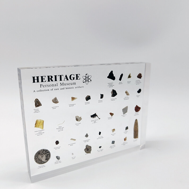 Bestseller Freies Verschiffen Zu Weltweit Heritage Persönliche Museum Block (Beinhaltet: Meteoriten, Fossilien, Etc)l Geschenke sammlungen