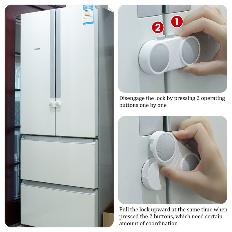 EUDEMON ตู้เย็นประตูล็อคตู้ล็อคล็อคเด็กป้องกันเด็กความปลอดภัยล็อค