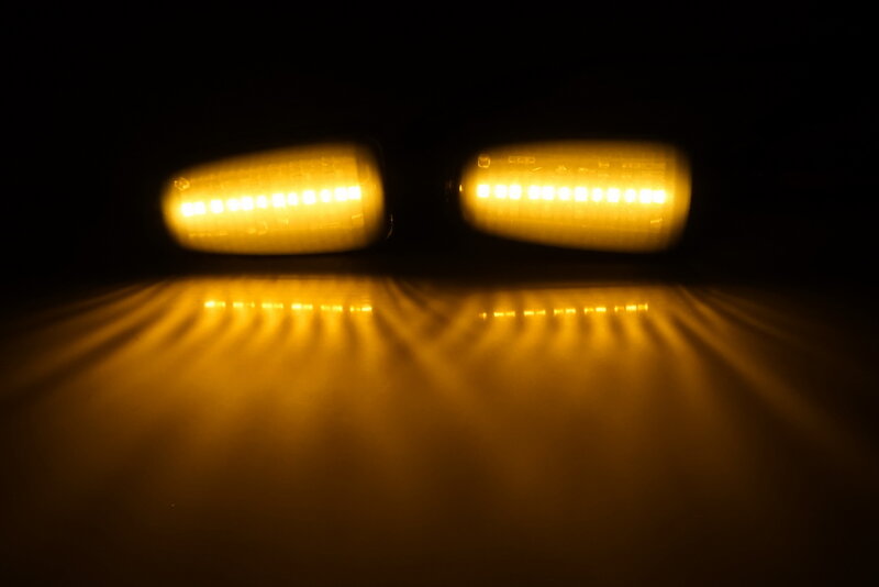 ANGRONG 2x Schwarz Geraucht Led-anzeige Seite Repeater Licht Für Peugeot 106 306 406 806 Expert
