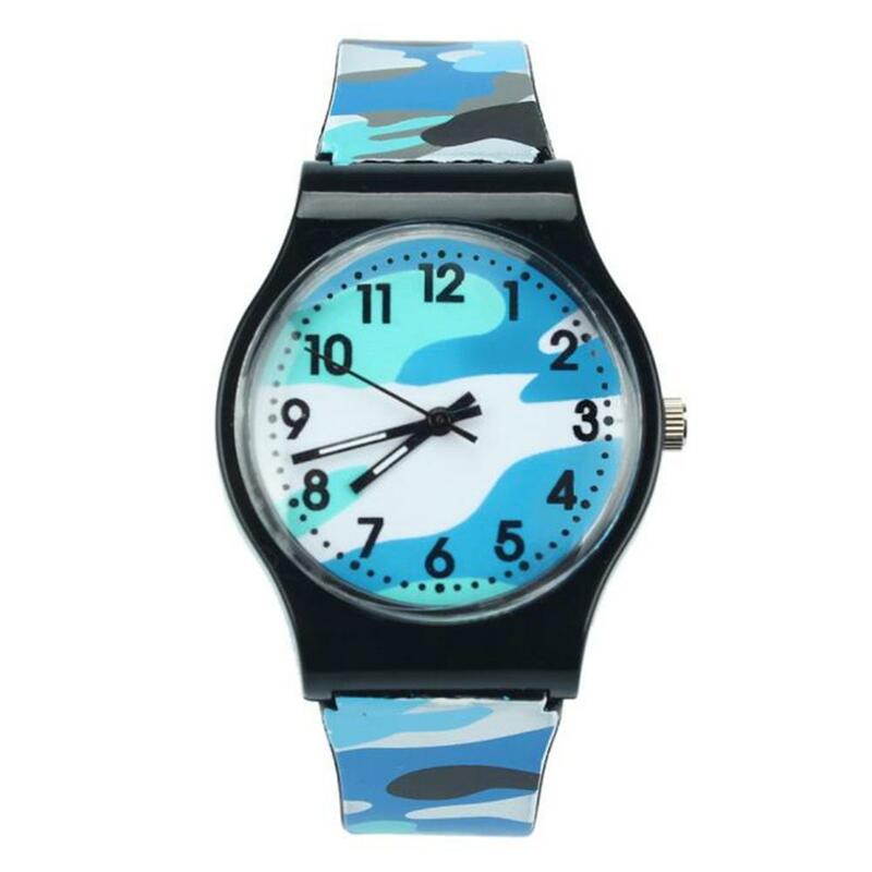 Reloj de pulsera de cuarzo de camuflaje para niños y niñas, relojes deportivos inteligentes para adolescentes, regalos para estudiantes