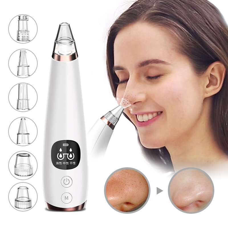 Edieu Blackhead Remover Vacuum Electric Acne Removal Black Head Removal Face Deep Nose Pore Cleaner Beauty Clean Skin Care Tools