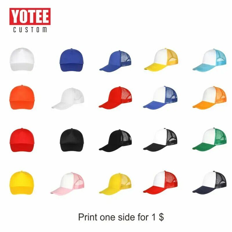 Youtee 2020 nova moda boné de beisebol malha chapéu casual logotipo personalizado grupo da empresa personalização