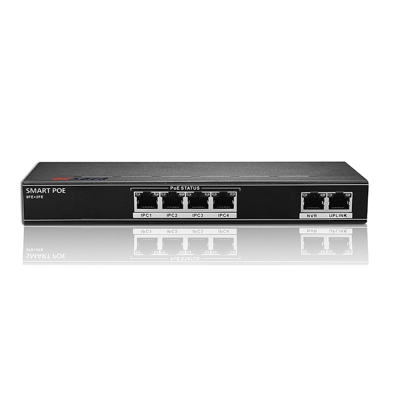 BESDER – commutateur Ethernet 802, 10/100, 3af/at 4CH, 6 Ports, 250 Mbps, pour la transmission du signal, 4 Ports POE, 1 Port NVR + 1 Port de liaison montante