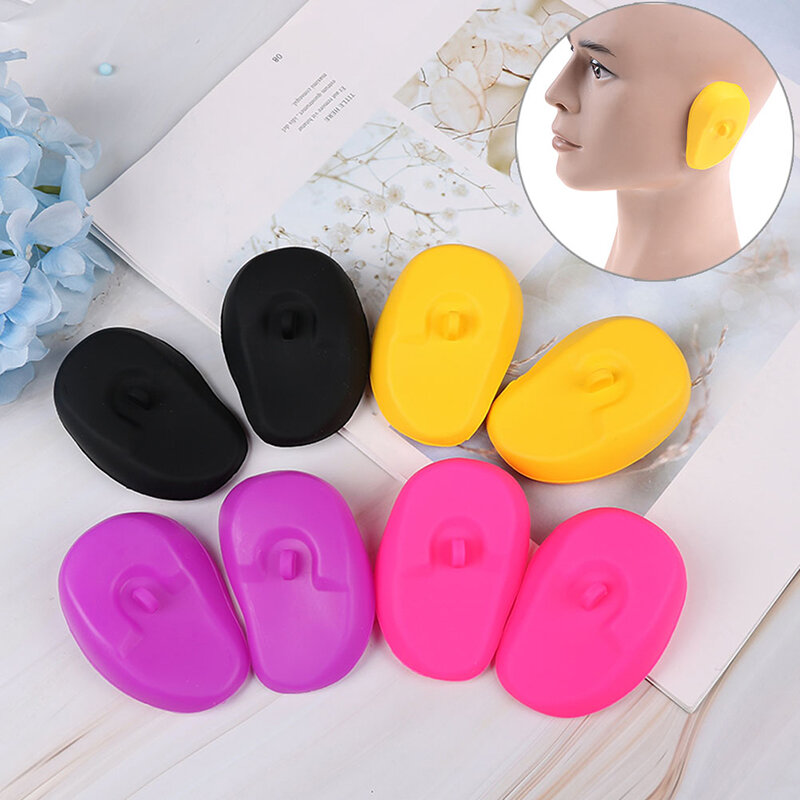 1 Pair Ear Cover Shower Waterproof Hair Coloring Ear Protector Cover Caps Pretty Pro Hair Salon Earmuffs