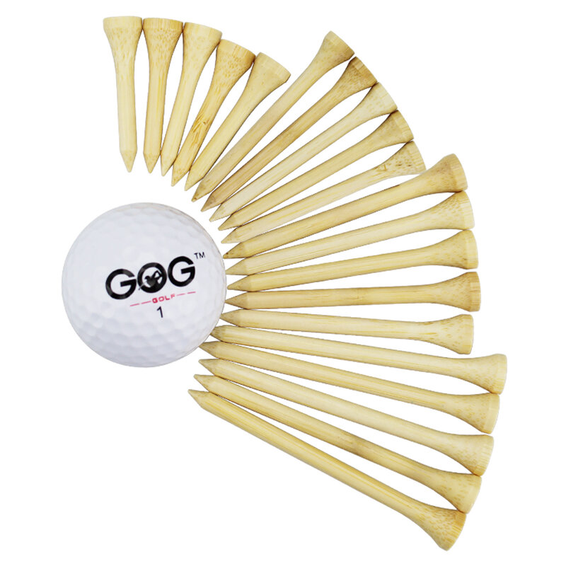 Plástico Madeira Golf Tees, colorido para All Over Sized Drivers, Ferros e Híbridos, Bambu, 4 Estilos, 50 pcs por lote Drives mais longos