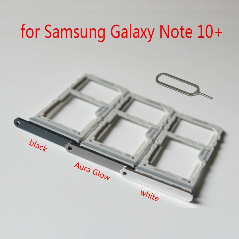 Bandeja SIM para samsung galaxy note 10 +, porta-cartão SD, slot para adaptador, n975, n975f, galaxy note 10 + plus, original